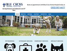 Tablet Screenshot of bluecrossanimalhospital.org